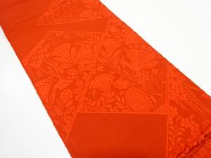 花鳥更紗模様織り出し　全通袋帯